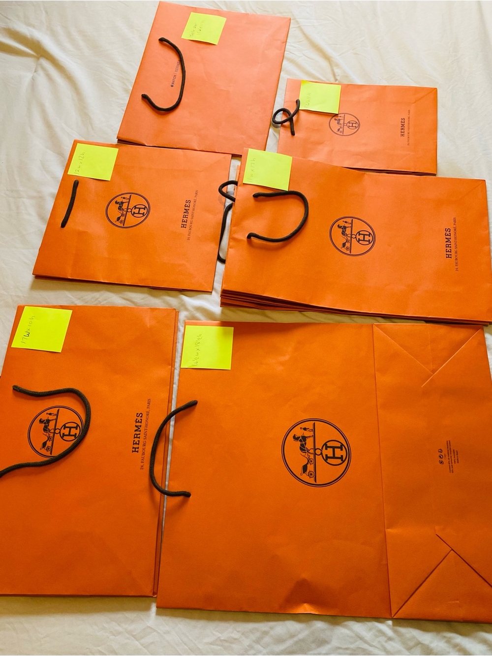 🛍️Hermes Authentic Luxury Branded Gift Bags in Various Sizes with Ribbon - Picture 12 of 12